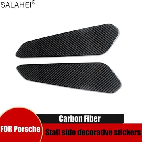 Carbon Fiber Car Gear Box Shift Panel Side Cover Trim For Porsche MACAN 2018 2019 2020 Car Styling Interior Accessories