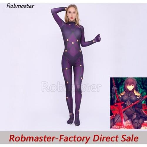 Fate/Grand Order Scathach Cosplay Costume Game Fate Scáthach Lancer BBA Zentai Bodysuit Jumpsuit Kid Women Halloween Costume