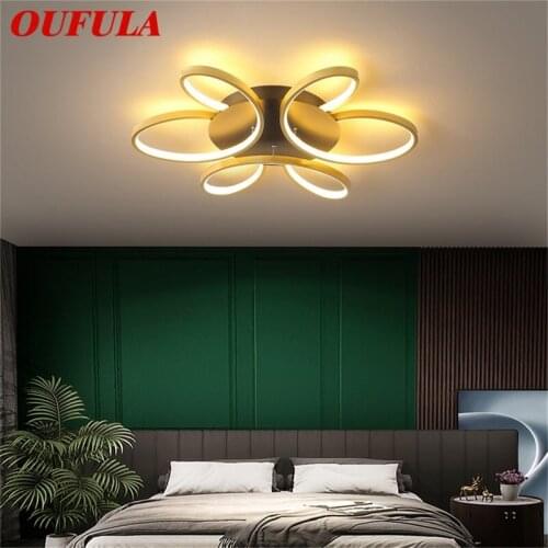 OUFULA Nordic Creative Ceiling Light Modern Butterfly Shape Gold Lamp Fixtures LED Home For Living Dining Room