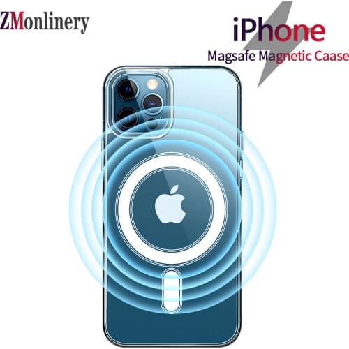 Magnectic Case For iPhone 12 Pro Max mini XS X Case For Magsafing Wireless Charging Shockproof Full Protection PC TPU Phone Case