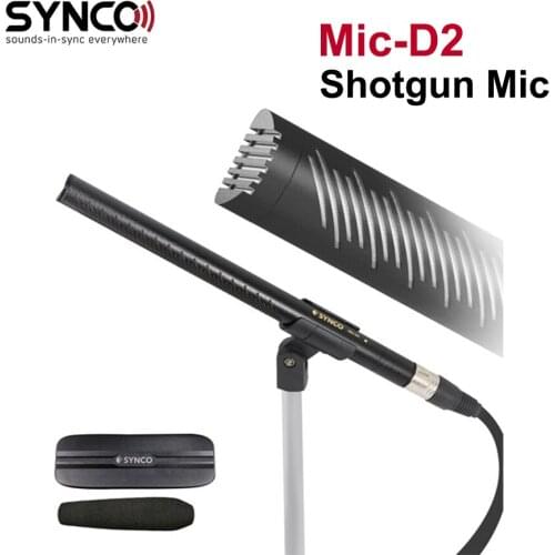 Synco Mic-D2 Hypercardioid Shotgun Microphone XLRM interface PRO Cardioid Interview Recording Mic D2 for youtube ins live steam