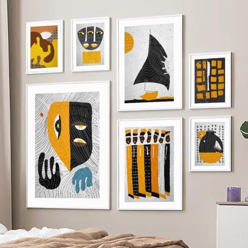 Minimalist Color Block Mountain Wall Art Canvas Painting Nordic Posters And Prints Abstract Wall Pictures For Living Room Decor