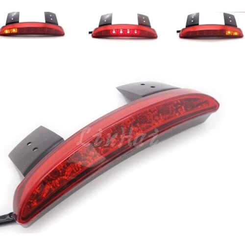 New Red LED Chopped Fender Edge Tail Brake Light Turn Signal For Harley Sportster XL883 1200 48 2004-2013 Custom