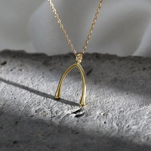 V Type Necklace 925 Silver Choker %100 Silver Charm Minimalism Vintage Boho Bijoux Femme Collier Necklace Women Jewelry