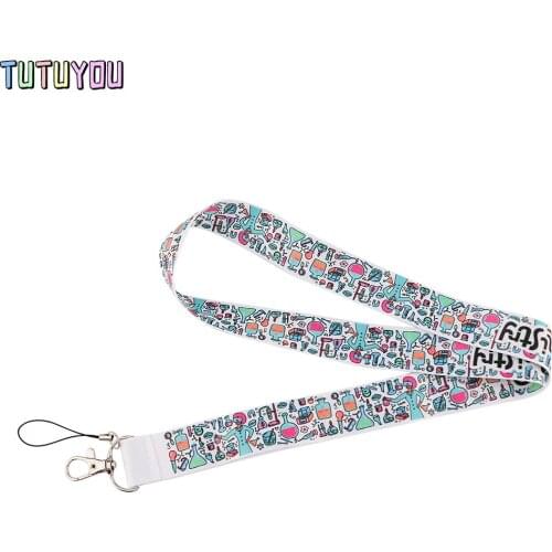 PC3204 Chemistry Subject Test Tube Chemical Experiment Supplies Lanyard Card Holder Student Hanging Neck Mobile Phone Lanyard
