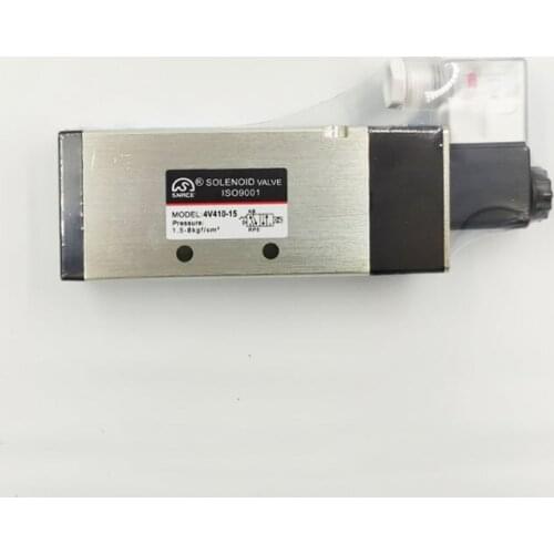 Pneumatic Solenoid Valve 4V410-15 5 Way 2 Position Control Air Gas Magnetic Valve 12V 24V 220V Coil Volt 4mm-12mm Hose Fittings