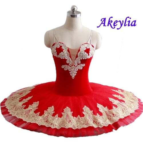 Pre-professional Ballet Tutu red Classical Ballet Costume Tutu gold Pancake Stage Ballet Attire Costume green Esmeralda girls