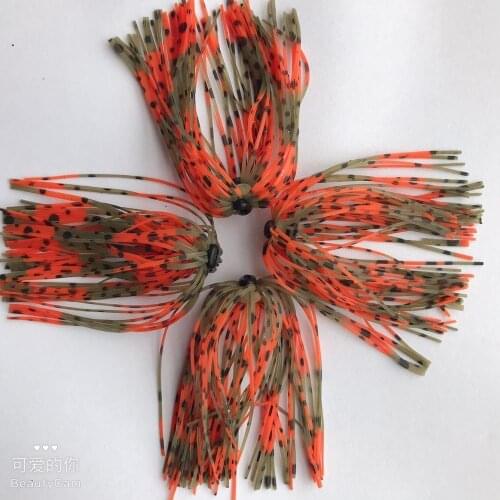 10 Bundles Silicone Rubber Skirt Trailer Replacement for Slider Jigs Tai Kabura Octopus Madai Squid Snapper Jigging Fishing Lure