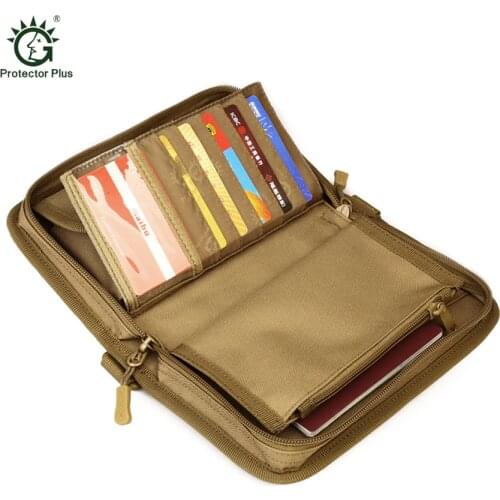 Tw-folded Tactical Wallet With Attachment Money Pouch Bag ID Card Case Credit Card Holder Organizer Hunting Bags for Phone Bag