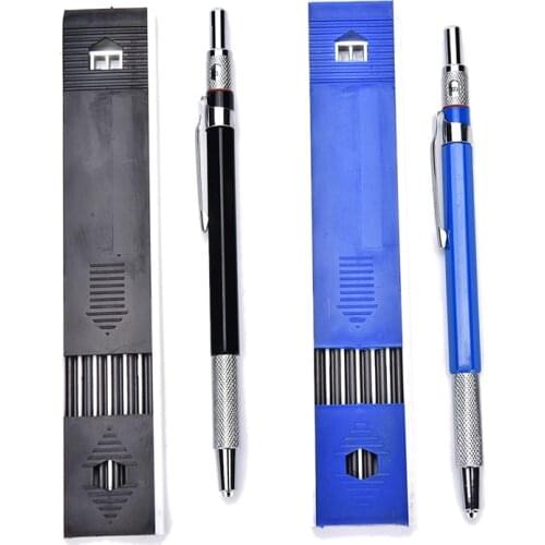 Best Promotion 2.0 mm Lead Holder Metal Mechanical Drafting Drawing Pencil with 12 Pieces Leads Writing Stationery