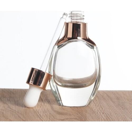 30ml Tubes Frosted Dropper Glass Aromatherapy Liquid for Essential Massage Oil Pipette Transparent Refillable Bottles Travel