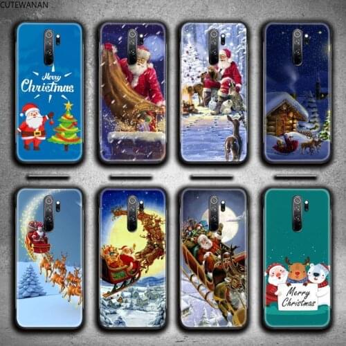 Merry Christmas Santa Deer Phone Case for Redmi 9A 9 8A 7 6 6A Note 10 9 8 8T Pro Max K20 K30 Pro