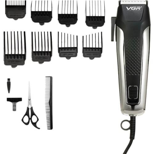 VGR V-120 Barbershop Hair Clipper Professional Hair Trimmer Barber Electric Mens Haircut Adjustable Ceramic Blade EU Plug