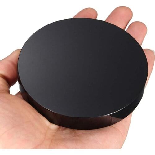 100mm Mexican Obsidian Smoking Mirror Stone Disc Tezcatlipoca Mexico Black Obsidian Mirror Crystal For Home Decoration Gift