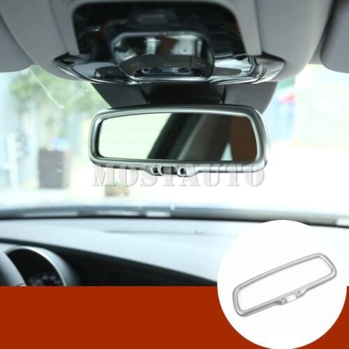 For Alfa Romeo Stelvio Giulia ABS Interior Rearview Mirror Frame Cover Trim 2017-2019 1pcs Car Accessories Interior Car Decor