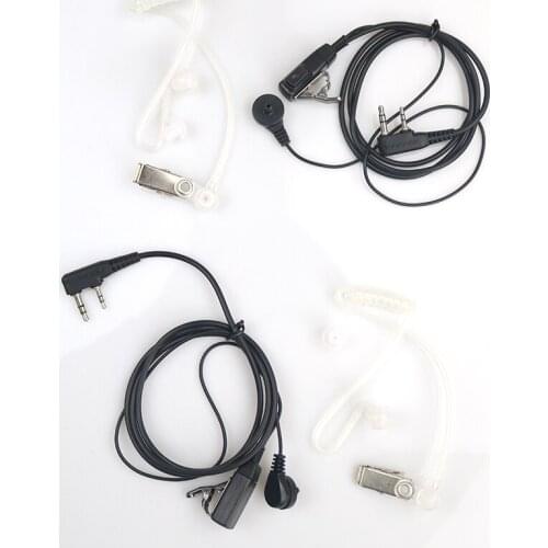 2 PCS 2Pin Covert Acoustic Air Tube Security Earpiece Headset Mic Walkie Talkie Headphone Earphone for Kenwood Baofeng Radio
