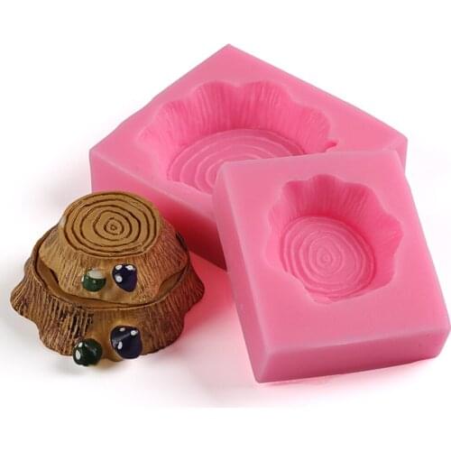 2PCS Wood Pier Mushroom Silicone Mold DIY Cake Decorating Tools Fondant Mold Chocolate Candy Sugarcraft Cooking Baking Mould