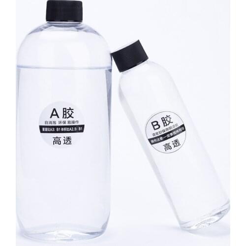 2pcs DIY Crystal Glue Jewelry Making Epoxy Resin AB Crystal Glue Transparent Anti-Yellow Jewelry Making Supplies (1000g)