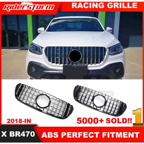Vertical Bars Front Grille Car Styling Refitting Racing Grill To GT Style for mercedez bens X Class W470 2017-2019 without emble