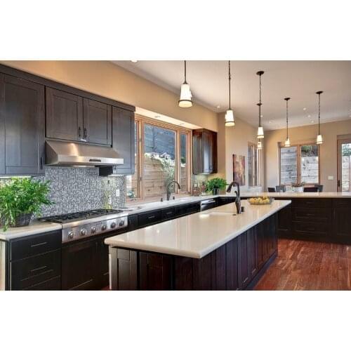 2017 hot sales new design classic custom made solid wood kitchen cabinets matt wooden kitchen cabinetery SKC1612018