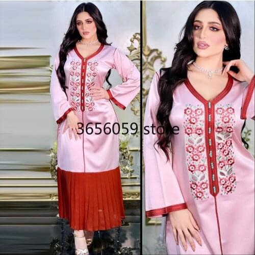 2021 Eid Mubarak Muslim Dress Abaya Dubai Islam Clothing Maxi Dresses Abayas Womens Robe Longue Vetement Femme Musulman