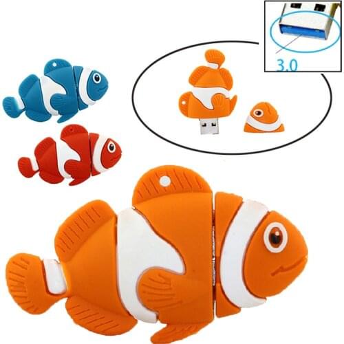 3.0!Cute Cartoon animal fish Usb flash drive memory Stick pen drive pendrive 4GB 8GB 16GB 32GB High Speed u dick