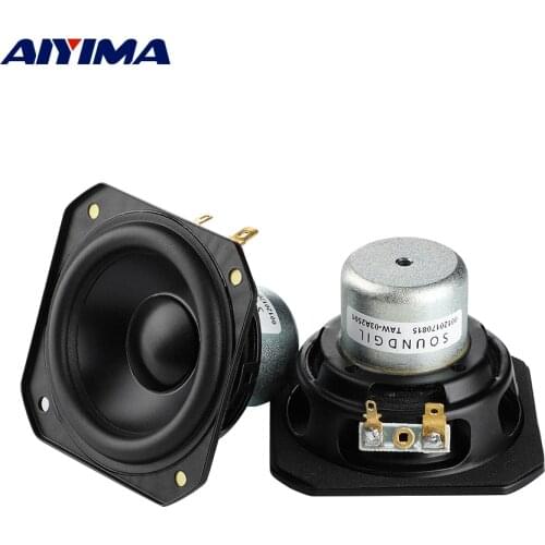 AIYIMA Audio 3 Inch Full Range Speaker 8 Ohm 20-50W Hifi Aluminum Cone Long Stroke Neodymium Loudspeaker For SOUNDGIL 78mm 2PCS