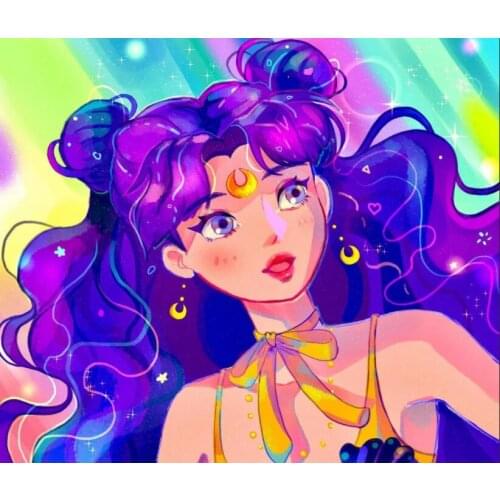 5D Diy Diamond Painting Cartoon Girl Portrait Full Square/Round Embroidery Mosaic Cross Stitch Kit Handmade Products Art