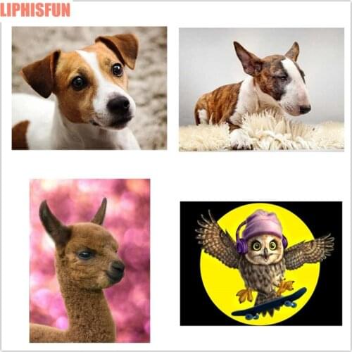 5D DIY Diamond Painting alpaca Owl Moon Beagle Cross Stitch Needlework Home Decor Full Rhinestone Diamond Embroidery