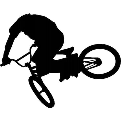 Car Stickers Big BMX Decorative Bumper Car Stickers PVC Stickers Accessories Creative Waterproof Sunscreen Black/white,17cm*14cm