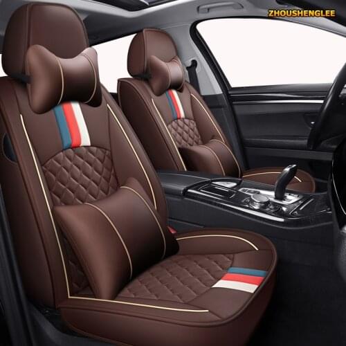 ZHOUSHENGLEE Leather car seat cover For Range Rover sport Land Rover discovery freelander evoque Range Rover Velar car seats