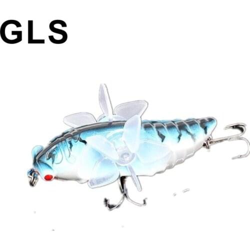 GLS Brand Explosion Special Water Supply Surface Luya Bait Bionic Plastic Hard Bait Tractor Rotary Luya Bait Fishing Hook