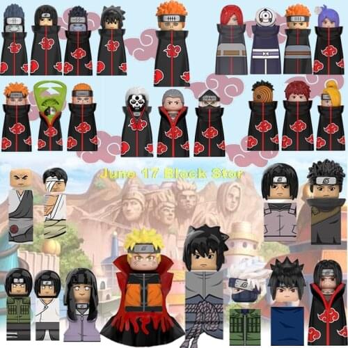 WM Block Anime Narutoshippuden Sasuke Pain Rikudo Akatsuki Anime Figure Head Bricks Gift Building Blocks Kids Toys For Children