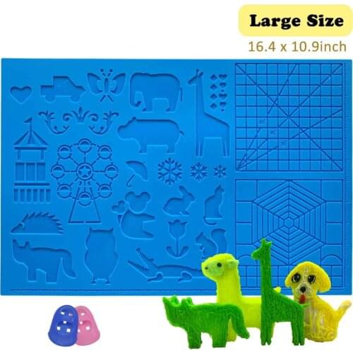 Dikale 3D Pen Mat 3D Printing Pen Large Silicone Design Mat Pad 3D Pens Drawing Tools for Kids and 3D Pen Artists Drop Shipping