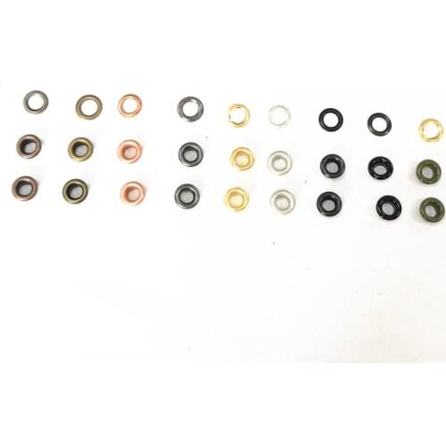 Brass material metal eyelets button harder plating colors 2 parts for per set 5 MM inside diameter metal small eyelets
