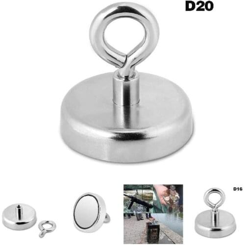 HOT Super Strong Neodymium Magnet Pot Fishing Salvage Magnets Neodymium Round Powerful Magnetic Hook Sea Fishing Magnet Searcher