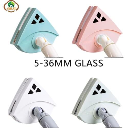 Msjo Magnetic Brush For Washing Windows 5-36mm Double Sided Cleaning Tool Long Handle Telescopic Window Wiper Glass Cleaner