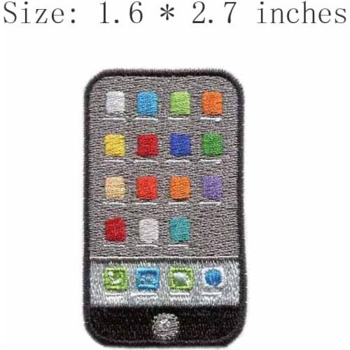 Mobile phone 1.6"wide embroidery patch for clothing patch/2016 patch/applique