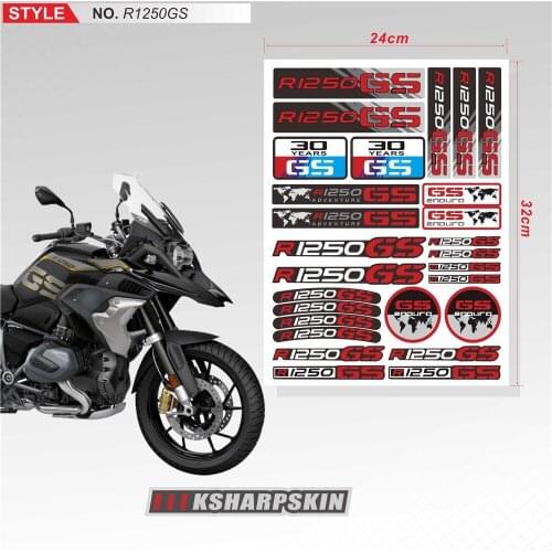 Motorcycle Racing Tail Box Beak Fender Decal Shock Absorber Decals Reflective Waterproof Sticker For BMW R1250GS r1250gs Sign
