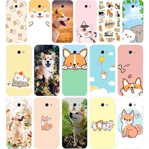 107AA Shiba Inu Dog Puppy Soft Silicone Tpu Cover phone Case for Samsung Galaxy A5 2015 2016 A7 2017 A8 Plus A9 2018 A80
