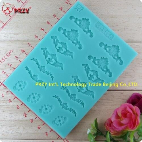 New style 16pattern Food grade material chocolate silicon mold fondant Cake decoration mold (si203)