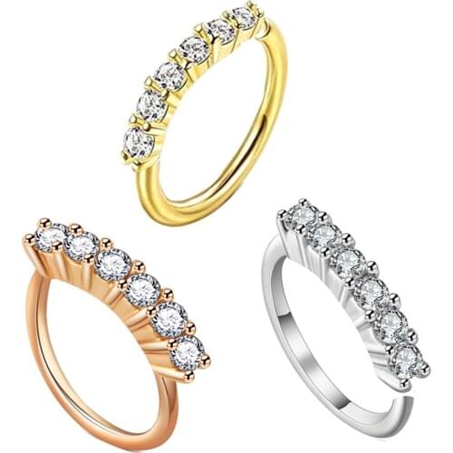 Flower Cartilage Hoop Earring Small 20G Crystal Cross Nose Piercing Hoop Lot Tragus Piercing Earrring Daith Septum Conch