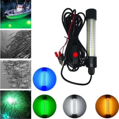 1200LM LED Submersible Fishing Night Light Underwater Fish Lure Bait Finder Lamp Attracts Prawns Squid Krill Finder Lamp