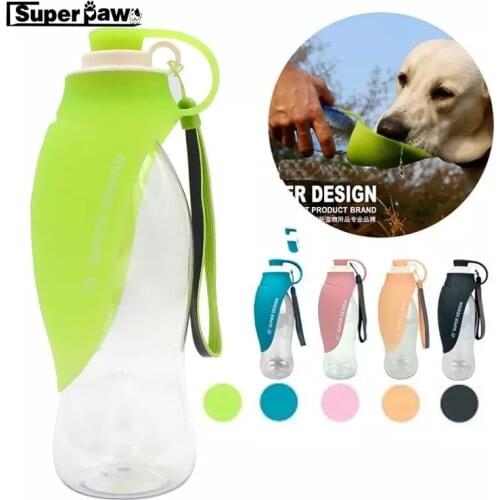 580ml Portable Pet Dog Water Bottle Folding Travel Outdoor Cat Feeding Drinking Cup Bowl Dispenser Puppy Squeeze Bowl YZD01