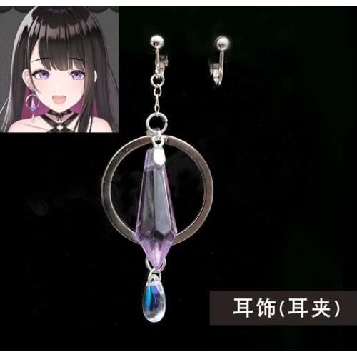 VTuber Koinoya Mai Cosplay Earrings Ear Clip Halloween Carnival Costume Accessory Props