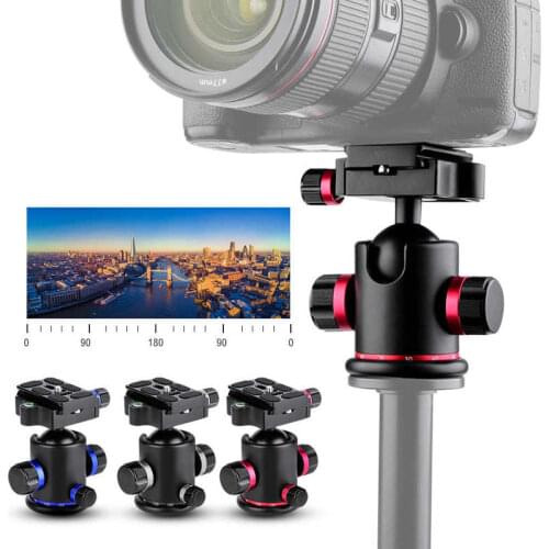 Mefury Tripod Ball Head Rotating Panoramic with 3pcs 1/4" to 3/8" Screw Adapter