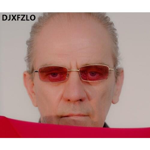 DJXFZLO 2020 New Small Rectangle Sunglasses Women Retro Brand Designer Red Sun Glasses Men Glasses Female Unisex UV400