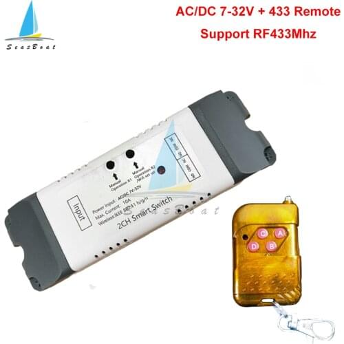 2CH Smart Switch 2 Channel Wifi Relay Rolling Door Switch DC5V 12V 24V 32V 220V Motor Curtain Switch for eWeLink