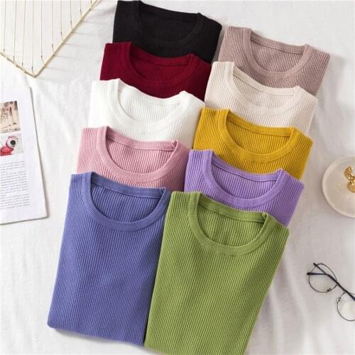 Woman Sweaters Harajuku Clothing For Women vintage knitted sweater Womens Inner Wear Autumn Winter Coat Slim Fit Skinny Sweater