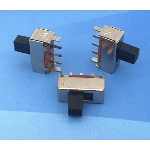 100pcs toggle switch single row in-line horizontal small micro power switch sliding position fluctuation 2 gear